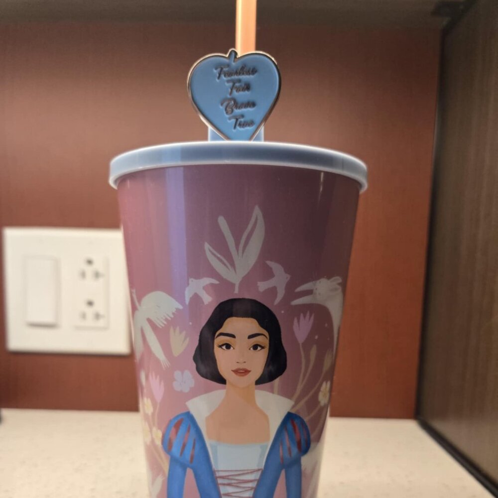 AMC Live Action Snow White Exclusive Promo Cup with Disney Pin
